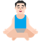 Man in Lotus Position- Light Skin Tone emoji on Microsoft
